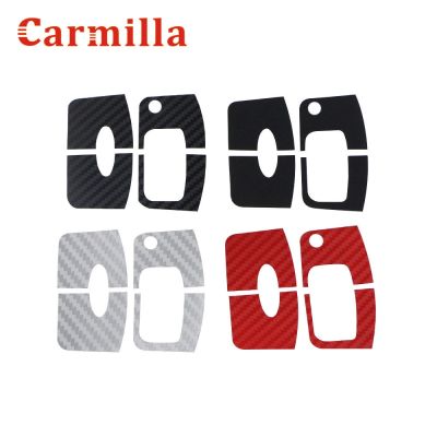 npuh Carmilla Carbon Fiber Key Sticker and Decal Cover Case Car Styling for Ford Fiesta MK7 2009 - 2014 Accessories