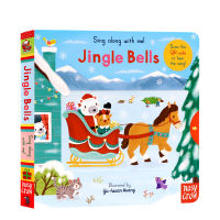 Original English picture book sing along with me jingle bells nursery rhyme paperboard mechanism operation book low childrens English Enlightenment interesting toy book early education enlightenment parent-child interaction