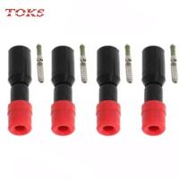 ◈™▣ TO-054 4PCS 30520-PWC-003 Ignition Coil Rubber Boots CM11-110 Ignition Coils Pack for 2007 2008 Honda Fit 1.5L L4 UF581