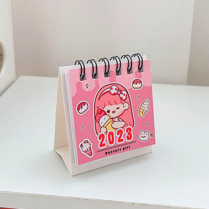 [COD] Original 2023 Year Desktop Small Calendar Cute Office Desk