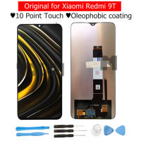 Original สำหรับ Xiaomi Redmi 9T หน้าจอ LCD สัมผัสทำให้เป็นดิจิทัลประกอบจอแสดงผล LCD สัมผัส10จุดอะไหล่ซ่อม