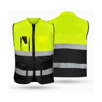 High Visibility Reflective Vest Safety Vest with Reflective Strips Men Workwear H9EE