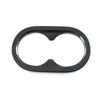 ◕▧ Car Carbon Fiber ABS Rear Drain Cup Frame Cover Trim Stickers for Mitsubishi AIRTREK 2022