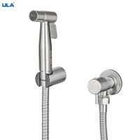 ULA Brushed Portable Bidet Sprayer Stainless Steel Toilet Bidet faucet Bathroom Shattaf Valve Jet Set hygienic shower