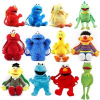 New 12 Style 45cm High Quality Plush Backpack Elmo Blue Cookie Big Bird Erine Bert Plush Bag Kids School Bag For Gift