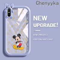 Chenyyka เคสสำหรับ Xiaomi Redmi 9A เรดมี่9I ลายการ์ตูนมิกกี้น่ารักเมาส์ลวดลายสร้างสรรค์ขอบนุ่มโปร่งใสเคสกันกระแทกเคสซิลิโคนเนื้อนิ่มทนทานต่อการตกหล่น