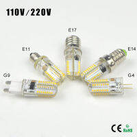 【Hot-Selling】 chengyuanshop mall G4 G9หรี่แสงได้ทำจากซิลิโคน1ชิ้นไฟ LED E17 E14 AC 110V/220V 64 LEDs หลอดโคมไฟข้าวโพดใสสำหรับ Lampu Gantung Kristal