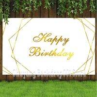 【CW】 Board Lines Happy Birthday Photo Background Custom Dinner Table Cover Backdrops Deocr