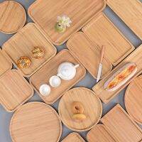 【YF】 Fruit Dessert Dinner Storage Multi-function Wood Tray Cup Saucer Pallet Decoration Sushi Rectangular Plate 1PC