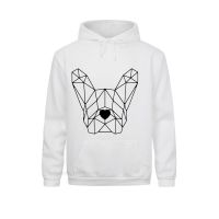 Geometric Polygon Dog Head Hoodie French Bulldog Pet Pullover Hoodie Simple Line Art Sweater Minimalism Top Quality Mens Size XS-4XL