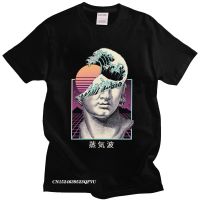 R Vaporwave Tshirt ผู้ชายผ้าฝ้าย Synthwave Aesthetic Wave เสื้อยืดญี่ปุ่น Harajuku Tees Camisas ผู้ชาย Streetwear เสื้อผ้า...