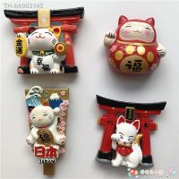 ☋☃ Japan Travel Blessed Cat Fox Resin Fridge Magnet Three-dimensional Magnetic Sticker