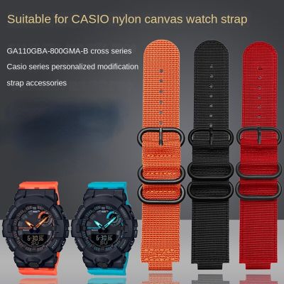 สำหรับ Casio G Shock สายนาฬิกาข้อมือ GBA-800 GMA-B800 GA-800/810 GBD-800 GA110 GA-120 GA100ดัดแปลงสร้อยข้อมือสายรัดนาฬิกาไนลอนผู้ชาย16มม. CarterFa