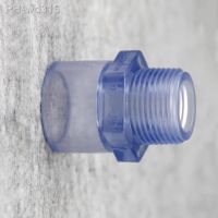 25mm ID x 3/4 quot; BSP Male Thread Transparent PVC Tube Joint Pipe Fitting Water Connector For Garden Irrigation Aquarium Fish Tank