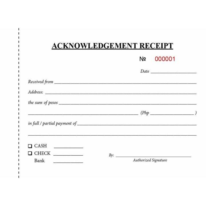 Acknowledgement Receipt Carbonized 50sets X 2ply Duplicate Lazada PH