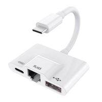 USBC เป็นอะแดปเตอร์อีเธอร์เน็ต USBC เพื่อ RJ45อะแดปเตอร์ OTG สำหรับ Thunderbolt Ethernet