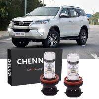 รับประกัน1ปี2PCS 6000K โปรเจคเตอร์ LED ไฟตัดหมอกหลอดไฟสำหรับ Toyota fortuner 2016 2017 2018 2019ไฟฉายติดศีรษะไฟหน้าสีขาว