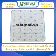 Size 80x120cm - Tấm lót chống thấm cho bé cotton 4 lớp VIETMAT