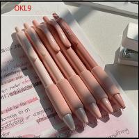 OKL9 5PCS หมึกสีดำ ปากกาเจล 0.5มม. สัมผัสขนมปังนุ่ม ปากกาลูกลื่น สร้างสรรค์และสร้างสรรค์ ปากกาที่เป็นกลาง เครื่องเขียนสเตชันเนอรี