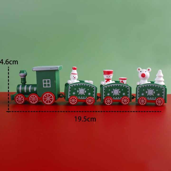 รถของเล่นพลาสติกรูปการ์ตูนซานตาคลอสรถไฟของเล่นอุปกรณ์ตกแต่งคริสต์มาสสำหรับเด็กของขวัญคริสต์มาส