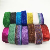 【cw】 3Yards/lot 1Inch 25mm Glitter VelvetHeadbandBow WeddingDecoration Pick Colors 【hot】