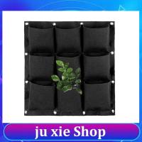 JuXie store 9 Pockets Wall Hanging Planting Bags Vertical Garden Planter Non-woven Fabrics Grow Bags Flowerpot Balcony Decoration