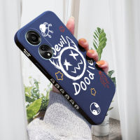 เคสสำหรับ OPPO A78 4G ลายการ์ตูนเดวิลเคสโทรศัพท์ดีไซน์ลายการ์ตูนปีศาจขอบสี่เหลี่ยมปลอกซิลิโคนของเหลวเคสป้องกันกล้องคลุมทั้งหมด