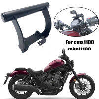 T1ที่วางโทรศัพท์เหมาะสำหรับ Honda Rebel 1100 CMX 1100 DCT ที่จับพรอมต์การติดตั้งระบบนำทางโลหะสีดำอุปกรณ์ตกแต่งจักรยานยนต์