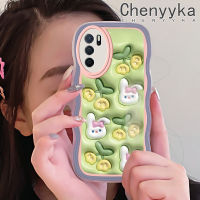 เคส Chenyyka สำหรับ OPPO A16เคส A54s A16s 3D ลายการ์ตูนน่ารักดอกไม้กระต่ายดีไซน์ใหม่ขอบครีมโปร่งใสลายกล้องถ่ายรูปเคสมือถือกันกระแทกแบบใสนิ่มเคสป้องกันอ่อนโยนแบบเรียบง่าย