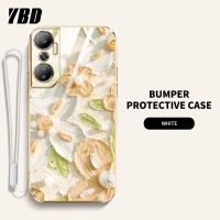 YBD เคสโทรศัพท์ดีไซน์ใหม่สำหรับ infinix Hot 20 4G Zero 20 Hot 20 5G Hot 20S 20i 20 Play เคสน้ำมันเคสพิมพ์ลายดอกไม้พร้อมฟรีสายคล้อง,เคสสำหรับ