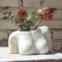 Personalized Resin Crafts Chest Buttocks Flower Pots Statue Decorations Indoor and Outdoor Decorative Ornaments