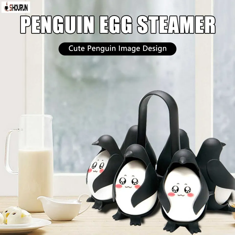 Penguin-Shaped Boiled Egg Cooker Making Soft or Hard Boiled Eggs