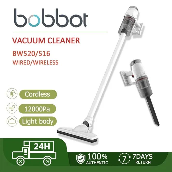 bobbot BX516/BW520 Handheld Stick Dry Vacuum Cleaner Ultra Quiet ...