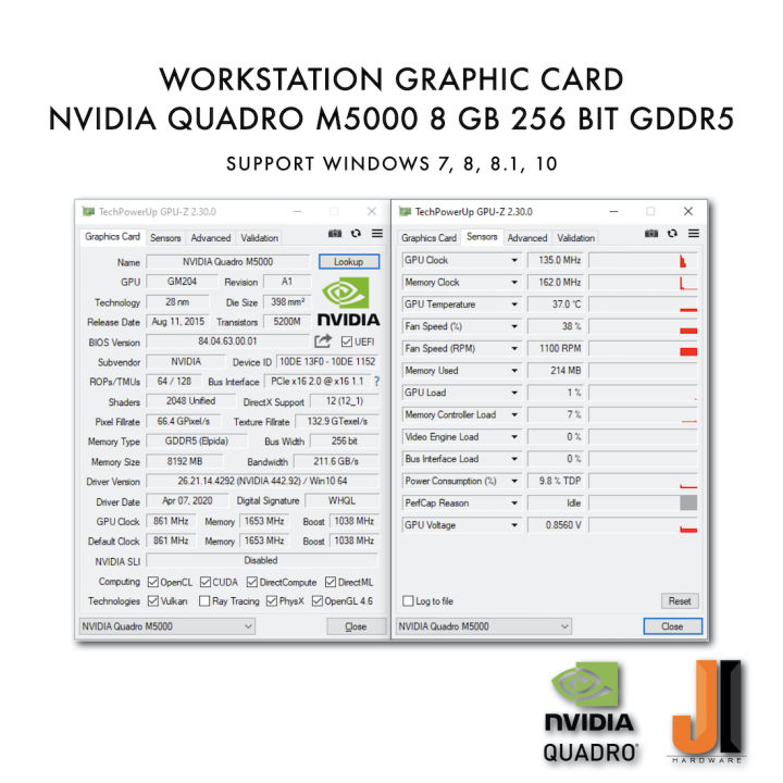 nvidia-quadro-m5000-8gb-256-bit-gddr5-มือสอง