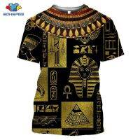 （ALL IN STOCK 2023）  Mens / womens Unisex T-shirt, street clothes, 3D pattern printing, Cleoptra, Horus, ancient Egypt