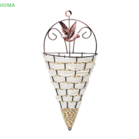 ?【Lowest price】HOMA กระถางต้นไม้ดอกไม้บ้านสวนกำแพงรั้วแขวนตะกร้าสไตล์กรวย