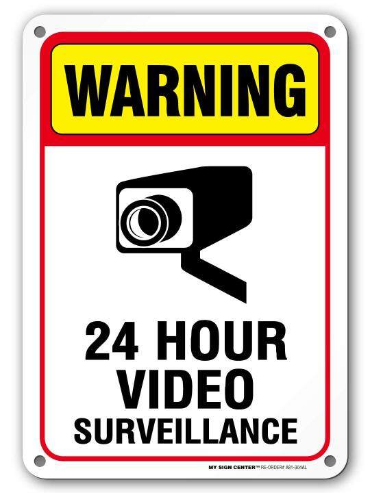 Under Video Surveillance Sign CCTV Warning Outdoor Rust-Free Metal A-AL ...