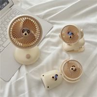 ❖✴● Cute Desktop Small Fan Small Dormitory Portable Handheld Usb Rechargeable Office Electrostatic Fan