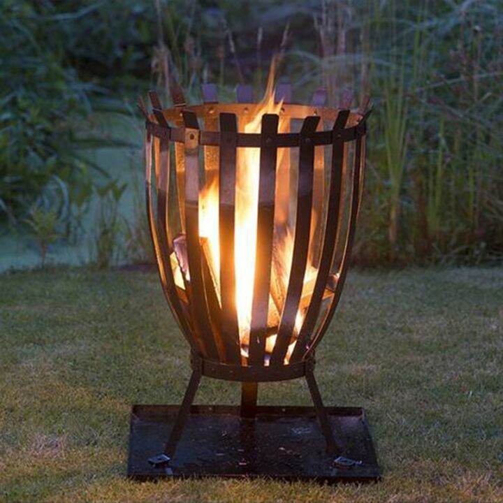 Outdoor Heater Garden Bonfire Stove Cast Iron Brazier Wood Fire Pit