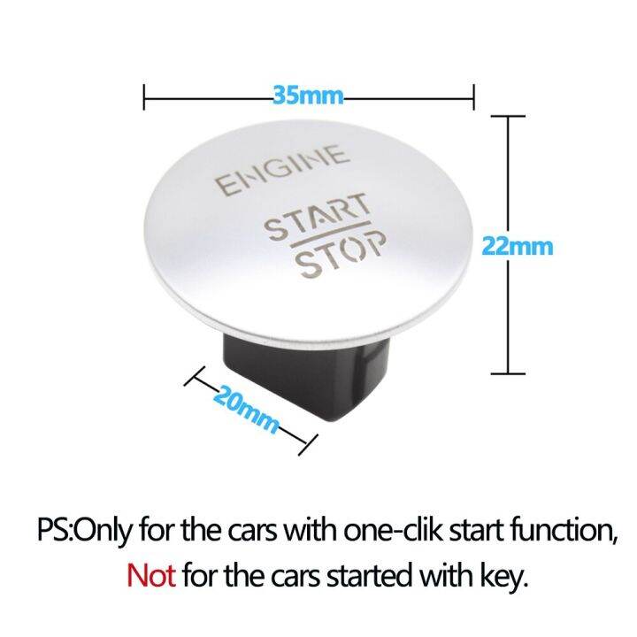 สวิตช์เปิดปิดชุดสตาร์ทเครื่องยนต์ปุ่มหยุดรถสตาร์ทเพียงคลิกเดียวสำหรับ-mecedes-benz-ทุกชุด-w204-w205-w251-w221-w166-w176
