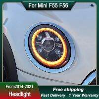 ไฟหน้ารถสำหรับ BMW Mini F55 F56อัพเกรด2014-2021เป็นไฟท้าย LED ไฟฉายคาดศีรษะไฟฉายคาดศีรษะ DRL ไฟหน้าประกอบ