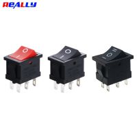 5/10Pcs KCD-202 6Pin 2Position NO-NO KCD-203 6Pin 3Position NO-OFF-NO Red Black Rocker Switch 15x21mm SPST 6A 250V 10A 125V