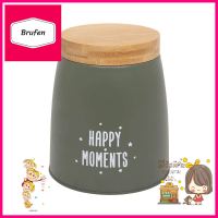 ขวดโหลกลมฝาดึง KECH WOODEN M 1 ลิตร สีเขียวROUND CANISTER WITH PULL LID KECH WOODEN M 1L GREEN **จัดส่งด่วนทั่วประเทศ**