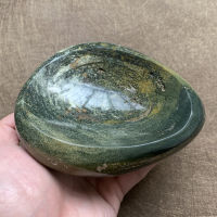 937g Natural Ocean Jasper Quartz Bowl Colorful Decoration Ashtray Polished Crystal Dish B02