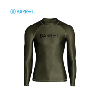 BARREL MEN LS BASIC SUN RASHGUARD - GREEN เสื้อว่ายน้ำ เสื้อว่ายน้ำแขนยาว ชุดว่ายน้ำ ชุดว่ายน้ำผู้ชาย