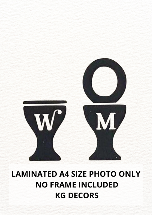 KG Decors ATBP Toilet Wall Decor Photo Laminated A4 Size with Unique