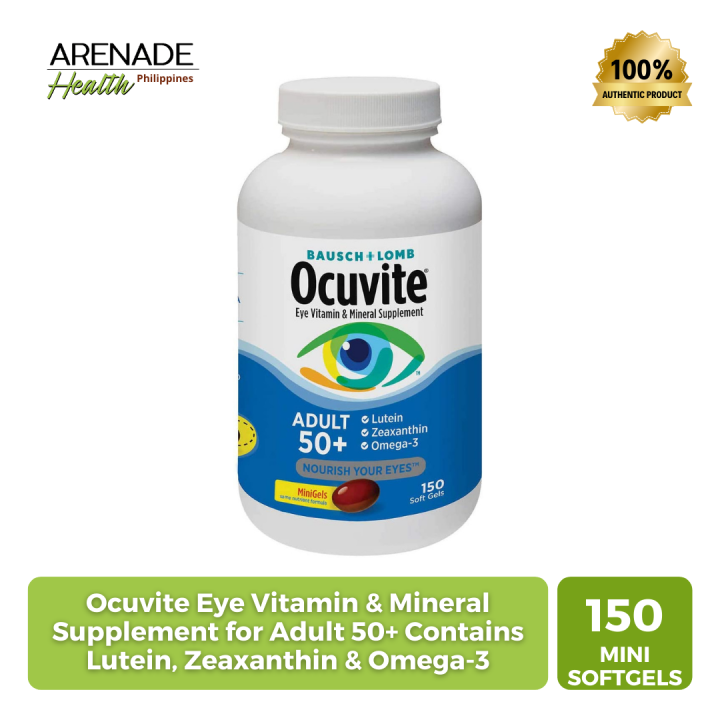 Ocuvite Eye Vitamin And Mineral Supplement For Adult 50 Contains Lutein Zeaxanthin And Omega 3 5709