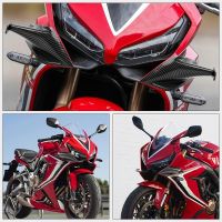 ☃✓ ปีกชุดแฟริ่งรถจักรยานยนต์แอโรไดนามิกฝาครอบปีกสำหรับฮอนด้า CBR650R คาร์บอนไฟเบอร์2019-2021