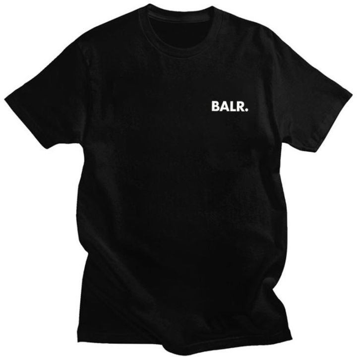 【Men's clothing】ฤดูร้อนผ้าฝ้ายเสื้อยืด BALR พิมพ์ฤดูใบไม้ผลิเต้นรำถนน ...