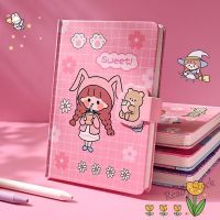 【Ready Stock】 ◙❒✖ C13 Aka Sauce Full Color Page Notebook Cartoon Cute Girl Heart Diary Korean Version Small Fresh Simple in Notepad Children Girls Style Student Stationery